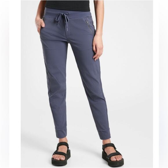 Athleta Pants Womens 2 Purple Blue Trekkie North Jogger Drawstring Athletic Hike - Picture 1 of 13